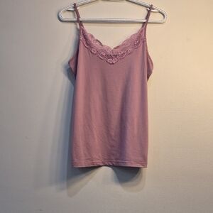 Reitmans Lace-Trim Camisole - Mauve Pink